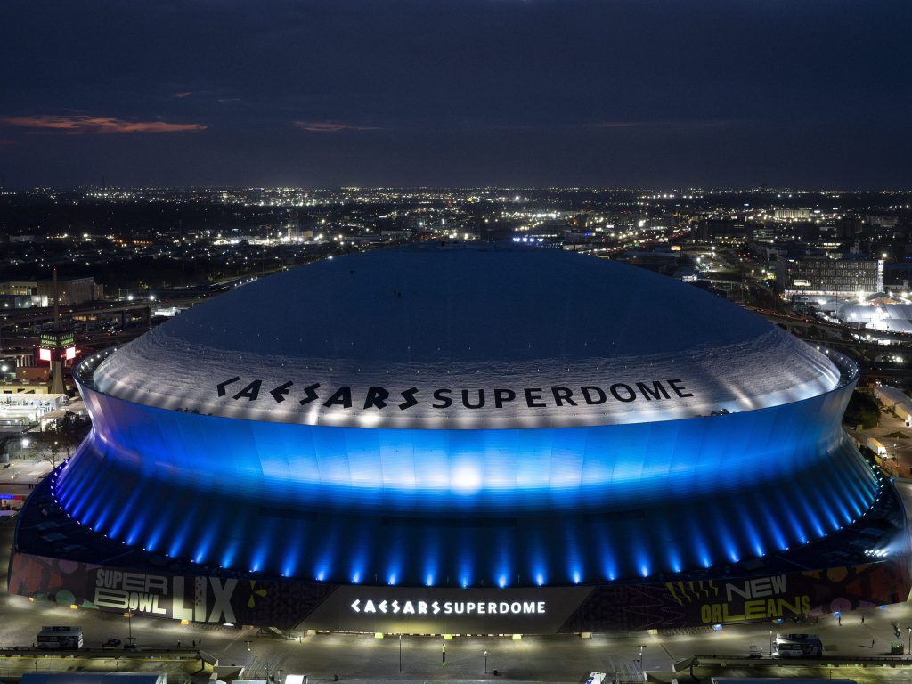 Caesar's Superdrome, the site of Superbowl LIX