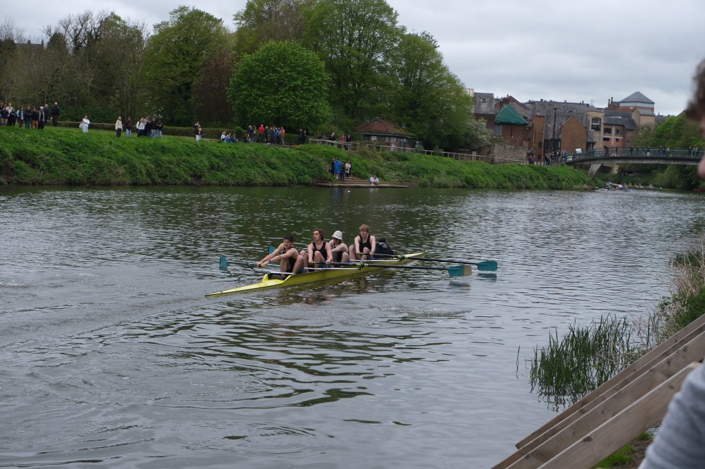 The men's four rowing on the Wear at Durham Regatta last year