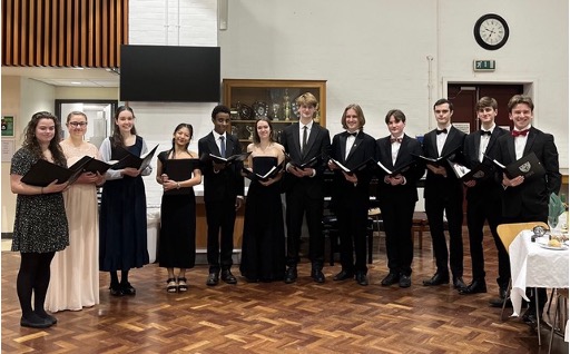 Trevelyan College Chamber Choir at the Christmas Formal 2024.