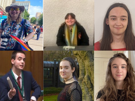 A collage of the six candidates standing in the JCR elections. From left to right, Dan Wattis, Sarah Margerison, Isabelle Smith, Andrew Hamltion, Bex Smith, Helena O'Neill