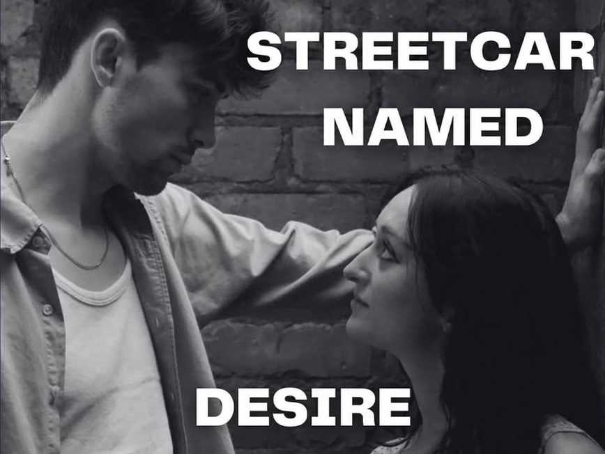 A Streetcar Named Desire poster featuring two people stood opposite each other.