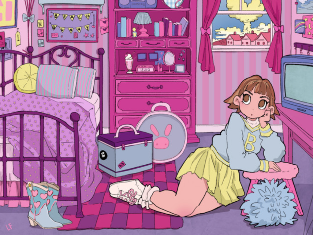 Beach Bunny's album cover for 'Tunnel Vision'