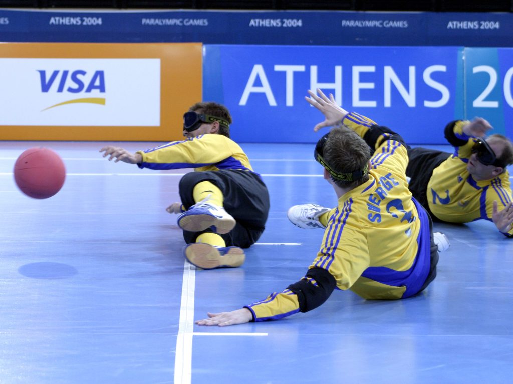 Image of Goalball at the 2008 Paralympics